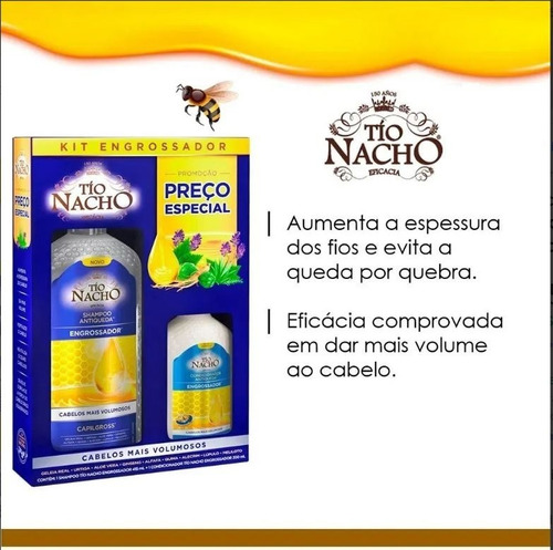 Tio Nacho Kit Engrossador Shampoo 415ml +condicionador 200ml