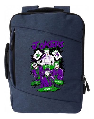 Morral Espalda Joker Guason Batman Maleta Portafolio Azul 