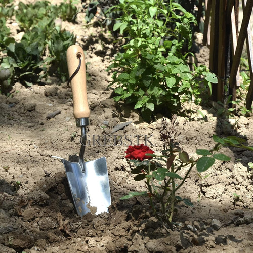 Pala De Jardín De Acero Inoxidable Con Mango De Madera De Ha