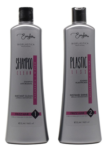 Keratina Alisante Plastificado (ondulado) 2p 960ml Everglam 