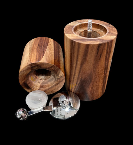 Set De Salero Y Molinillo De Madera Acacia Ultra Resistente Marrón