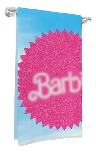 Toalla De Baño Diseño Barbie Auto Rosa Microfibra Poliester