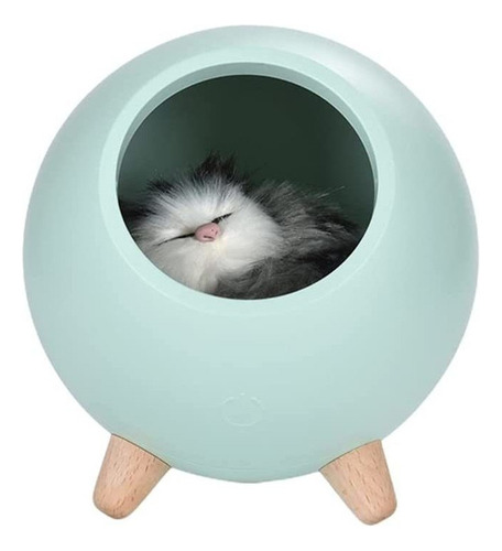 Lámpara Nocturna Con Diseño De Casa De Gato