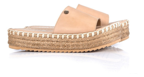 Sandalias Mujer Cuero Vacuno Yute Moda Verano Citadina Guada