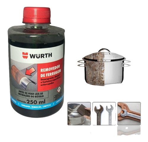 Removedor De Ferrugem Wmax Oxidação, Corrosão Wurth 250ml