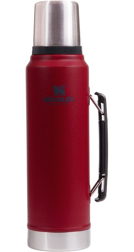Stanley Termo Clásico 950 ml con Tapón Cebador de acero inoxidable 1L rojo