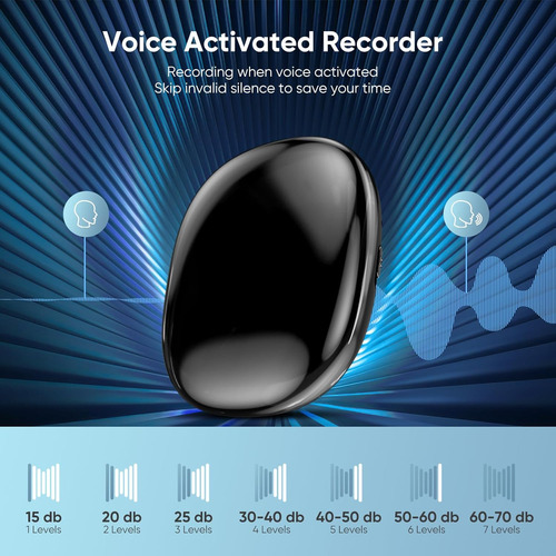 Grabadora De Voz Inteligente Con 128g, Hasta 1600 Horas
