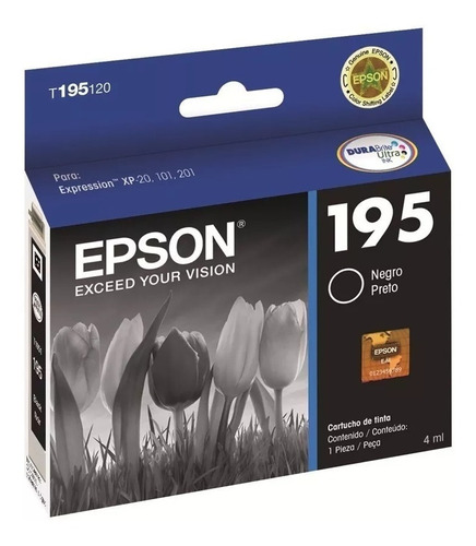 Cartucho Original Epson Negro 195 T195 Xp101 Xp201 Xp211