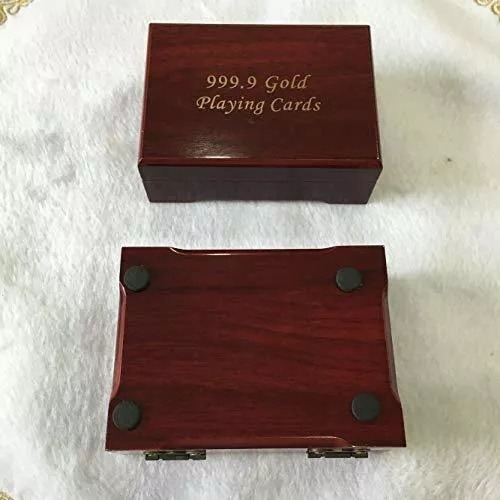 Hh Baraja De Cartas De Póquer De Lujo De Oro De 24 Quilates