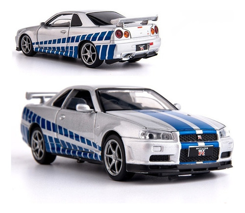 Coche Metálico Infantil Nissan Skyline Ares Gtr R34 1:32 [u]