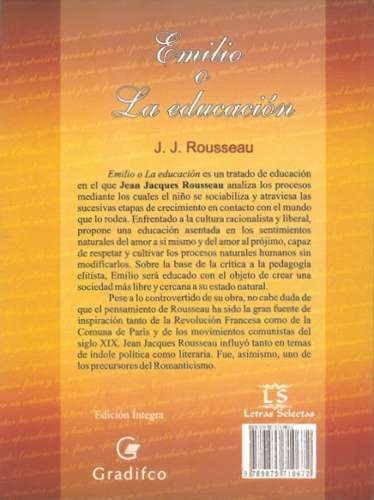 Emilio O La Educación - Jean-jacques Rousseau