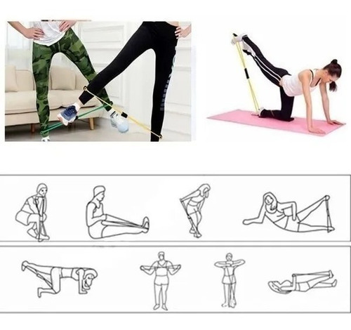 Elástico Tensão Exercícios Ombro Biceps Triceps Peito Costas Cor Verde
