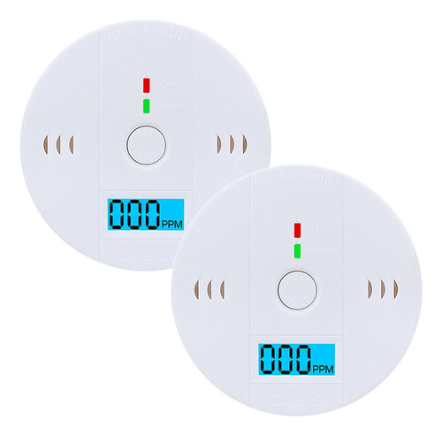 2pk Alarma Detector De Gas Y Humo Monoxido De Carbono