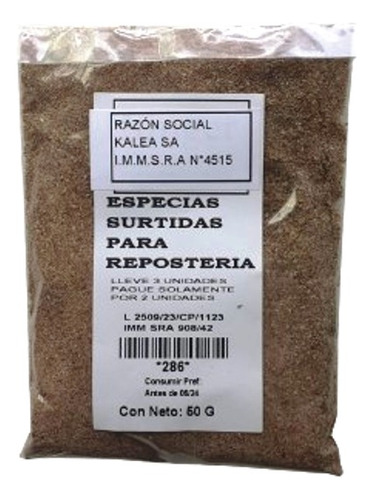 Especias Surtidas Para Reposteria  50 G Lleve 3 Pague Solo 2