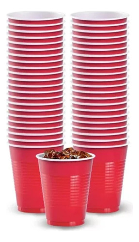 . 50 Vasos Desechable Plástico Bicolor Prémium Eventos