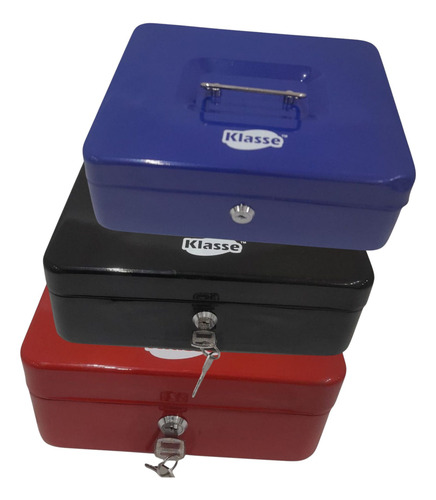 Caja Chica Metálica De Seguridad Con Llaves 25*18*9 Cm