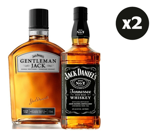 Pack Whisky Jack Daniels 7 - Gentleman Jack Bourbon Whiskey