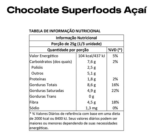 Barra De Chocolate 67% Cacau Castanha Do Brasil Sem Açúcar
