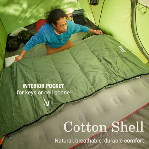 Saco De Dormir Grande Para Clima Frío Con Forro De Sherpa