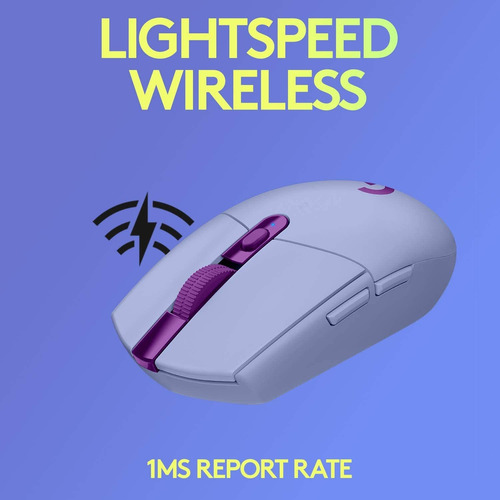 Mouse gamer de juego inalámbrico Logitech Serie G Lightspeed G305 lila