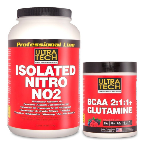 Isolated Nitro N.o.2 + Bcaa 2:1:1 + Glutamina Ultra Tech
