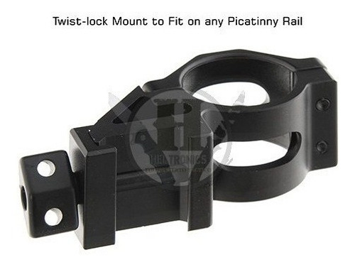 Imagen 4 de 9 de Montaje Tactico Para Linternas Picatinny 22mm 45 Grados Utg