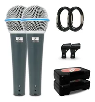 Comprar 2 Microfones Dinâmicos Arcano Rhodon-8 Com Fio Xlr-p10