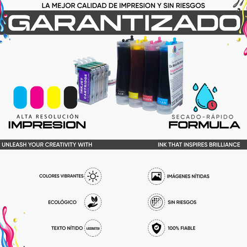 Sistema De Tinta Continua Compatible Epson Xp200 Xp300 Xp400