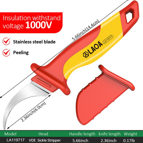 Alicate Laoa Com Teste Elétrico, Faca Isolada (2 Peças)