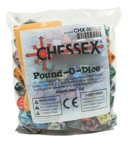 Lote De 50 Dados Chessex À Escolha Do Comprador Para Rpg D&d