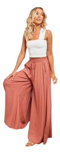 Nuevo Falda Pantalon Largas Dama Moda Cintura Alta Pierna