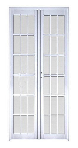 Puerta Doble Aluminio 160x200 M509 Todo Vidrio Repartido