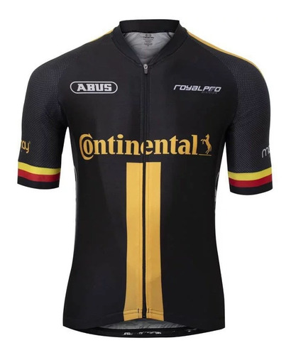 Camisa Royalpro Marcio May Continental Abus Preta Ciclismo