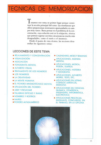 C. Para El Desarrollo Inteligencia Top Memory / Téc. Vol. 1 (Usado)