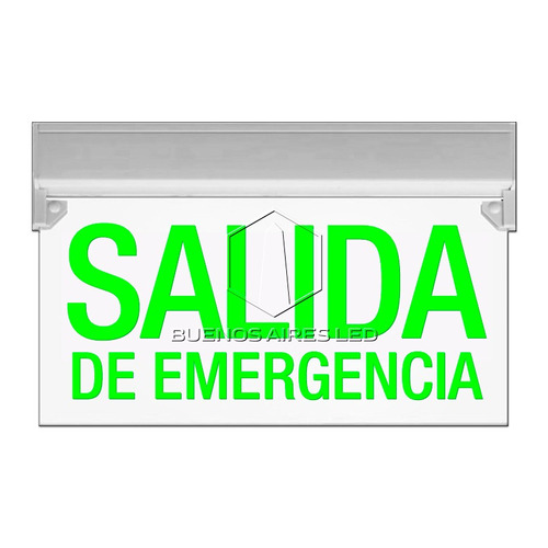 Cartel Led Salida De Emergencia 35 Bateria Recargable 220v