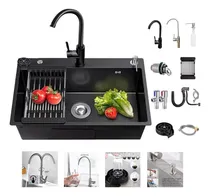 Comprar Cuba Pia Gourmet Inox 304 Quadrada Cozinha 60x45 Cor Preto