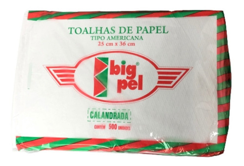 Toalha Americana De Papel Calandrada C/ 500 Folhas