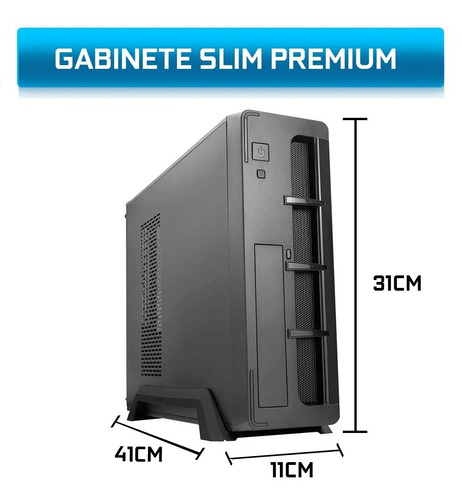 Imagem 2 de 5 de Pc Completo Fácil Slim I5 9400f 8gb Ssd 480gb Monitor 19