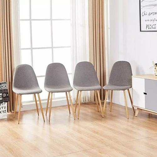 Pack 4 Sillas Milano Tela Lino