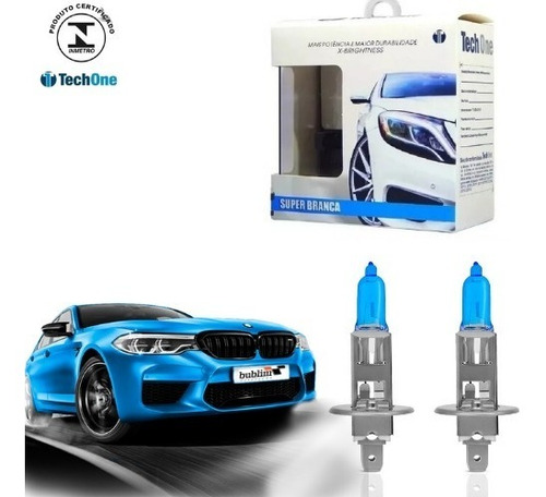Imagem 2 de 8 de Lâmpadas Halogena H1 Super Brancas 8500k Tipo Xenon