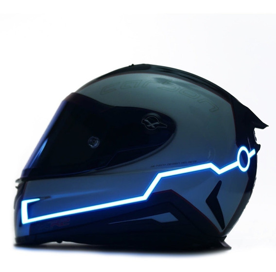 Casco luz de tira casco de la motocicleta Tira de luz LED de luz de tira casco Morado 