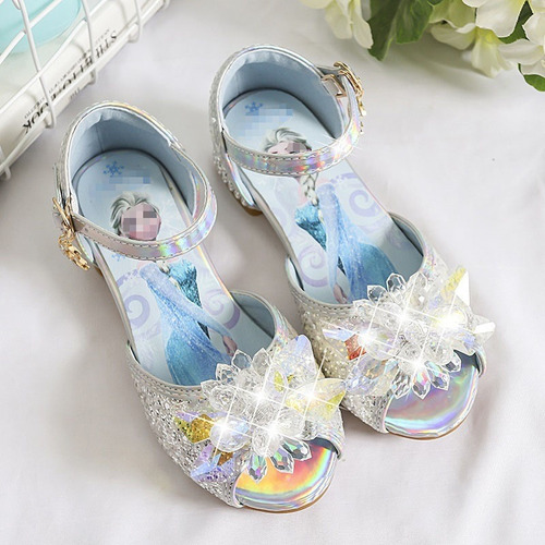 Sandalias De Princesa Elsa For Niña Con Punta Rocío Verano