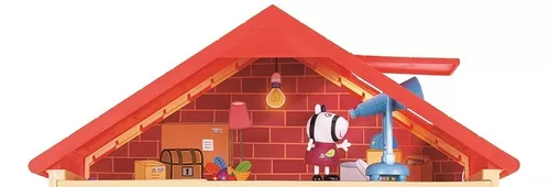 Super Casa Da Peppa Pig 4 Andares + 17 Bonecos De Pvc 275-1