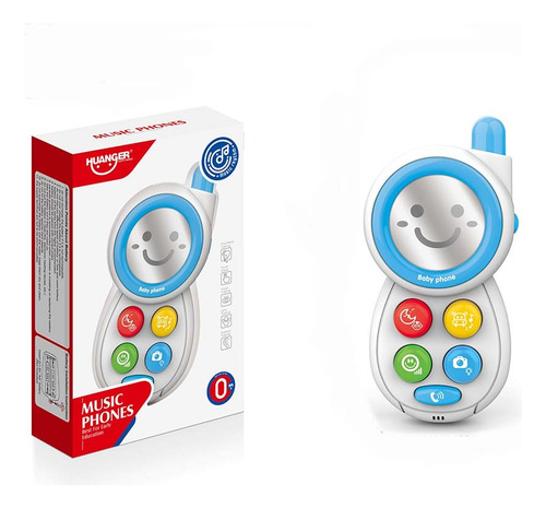 Celular De Juguete Con Sonido Y Luces( Pilas Aaax2) Color Celeste