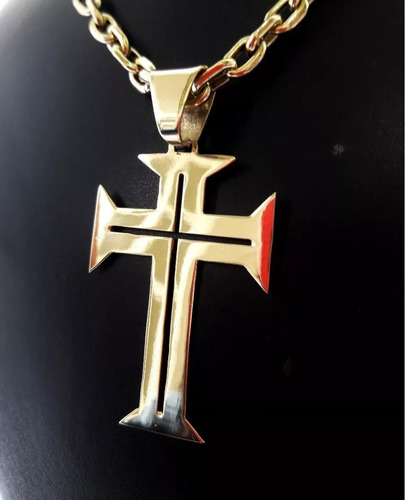 Imagem 2 de 6 de Pingente Cruz Templaria 7 Gramas Ouro 18k 750