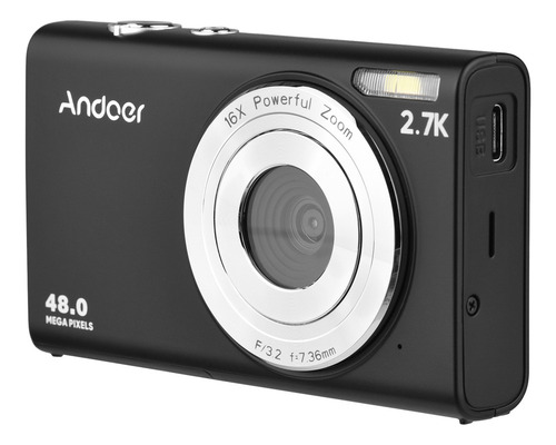 Cámara Digital Andoer De 2,7 K, Videocámara Compacta, 48 Mp,