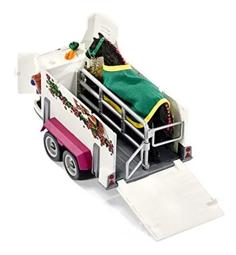 Schleich North America Pick Up With Horse Trailer Playset