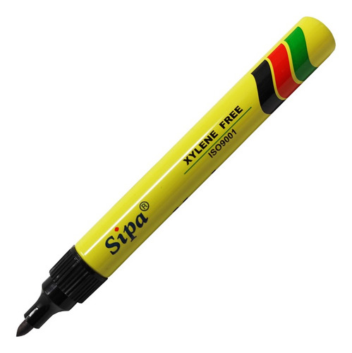 Marcador Permanente Sipa Marker Negro 2.5 Mm Punta Bala