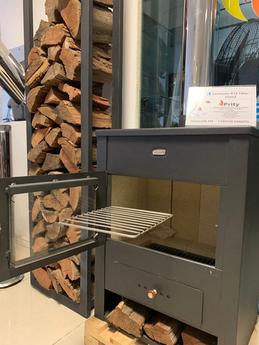 Calefactor Leña 120 M2+kit Techo Completo+parrilla De Regalo