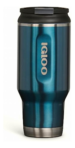 Igloo, Acero Inoxidable De 32 Onzas, Vaso, Flip 'n' Sip, Color Azul Moderno